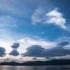 山中湖　レンズ雲