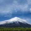 富士山　傘雲