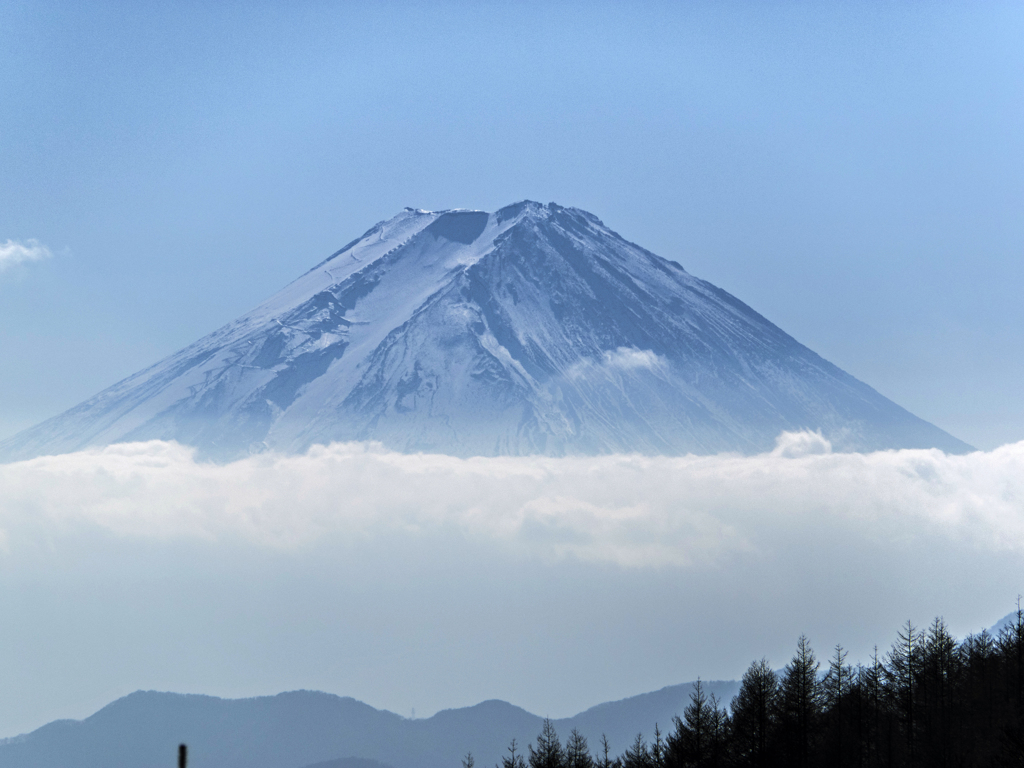 柳沢峠　富士山　