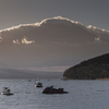 山中湖　富士山　逆光1