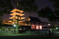 大阪四天王寺の夜景
