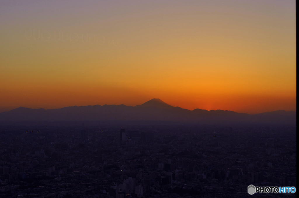 Mt. Fuji is a beautiful sight at sunset.