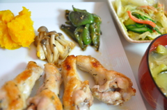 鶏肉とスイートバジルの組み合わせおいしい♪