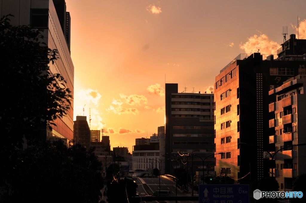 Sunset at the end of January.