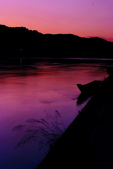 紫色の夕刻