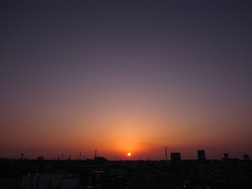 今日の夕日