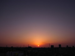 今日の夕日