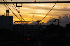 夕暮れの山田駅
