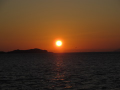 小浜温泉の日の入り