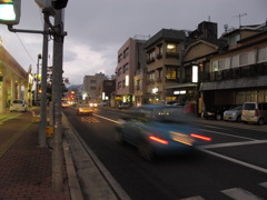 夕方の小浜温泉