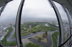 魚眼レンズで五稜郭