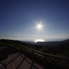 夕日の見える丘での太陽