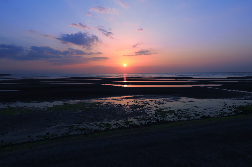 真玉海岸の夕日