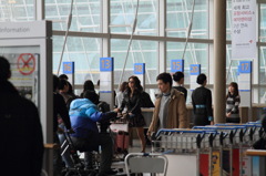 韓国ドラマ撮影風景　インチョン空港にて