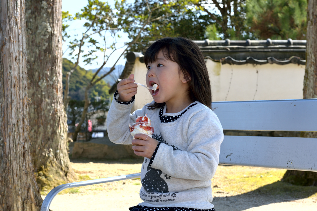 小春日和にアイスクリーム