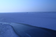 氷上の川