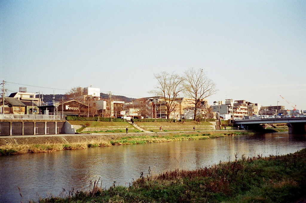 夕方の川