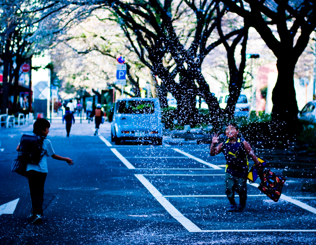 新学期の帰り道・・・