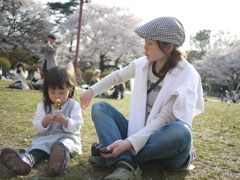 花より団子より愛娘と愛妻