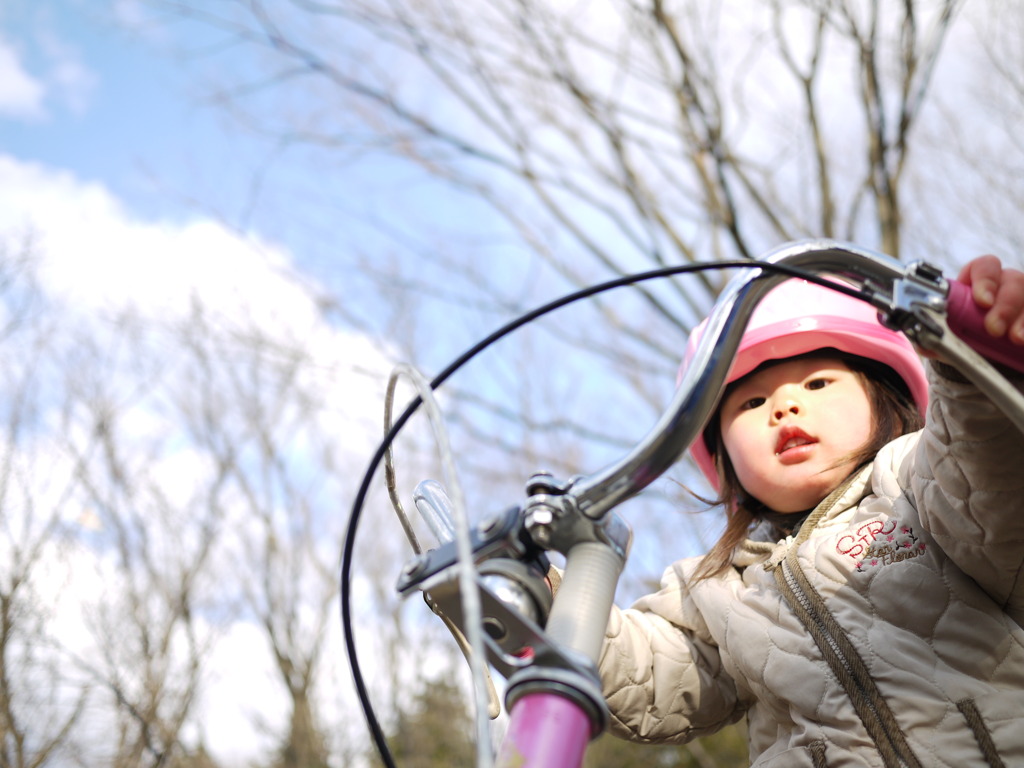 青空と自転車