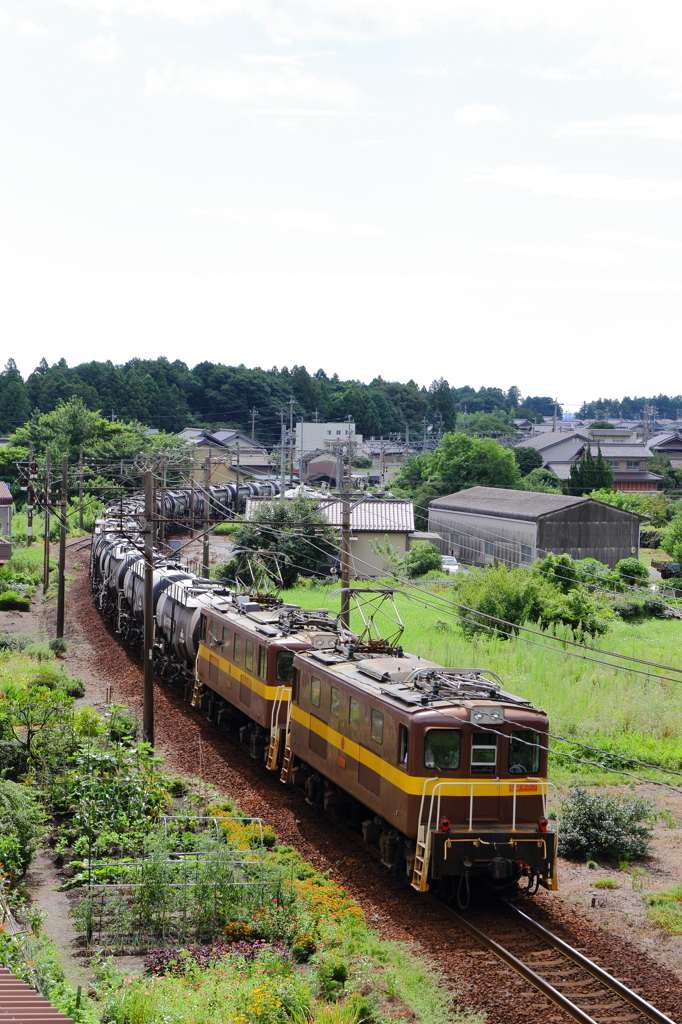 三岐鉄道　伊勢治田跨線橋