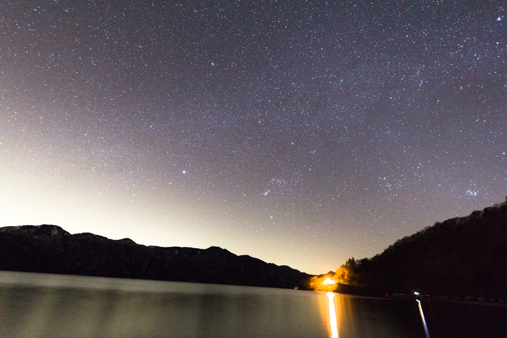 中禅寺湖の星空