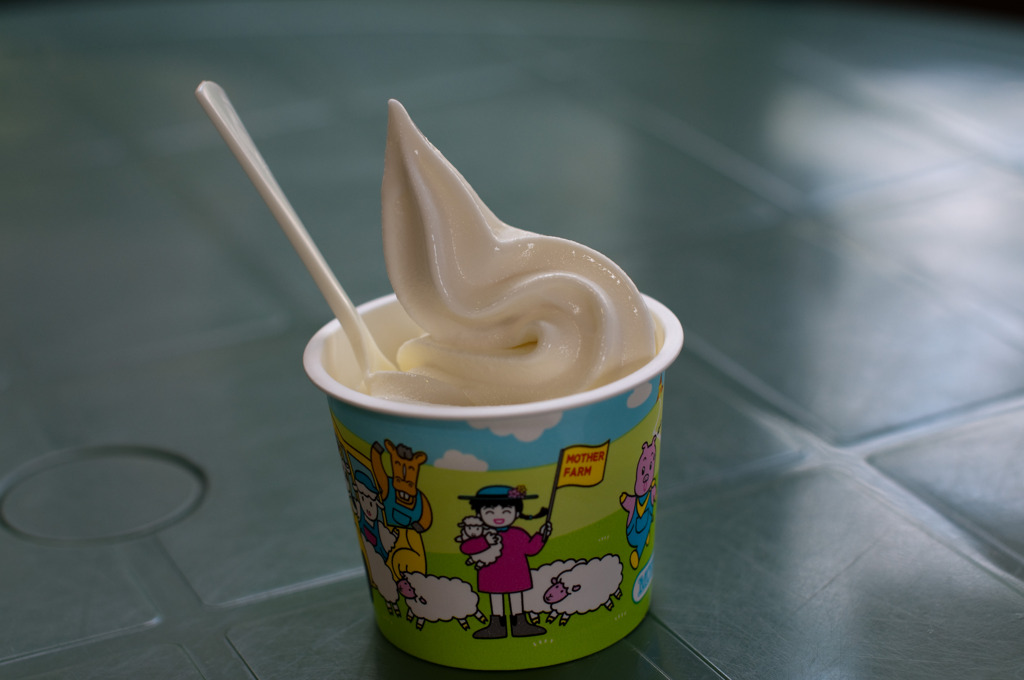 バニラアイスではなく、牛乳アイス。