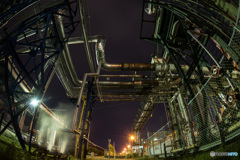 Factory tour at night
