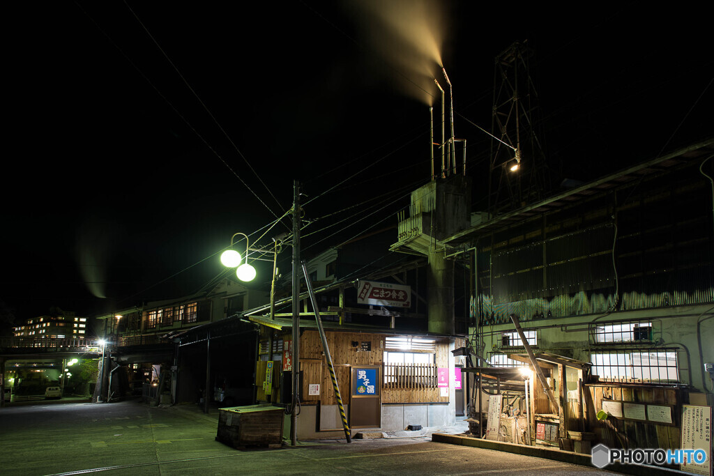 杖立温泉の夜