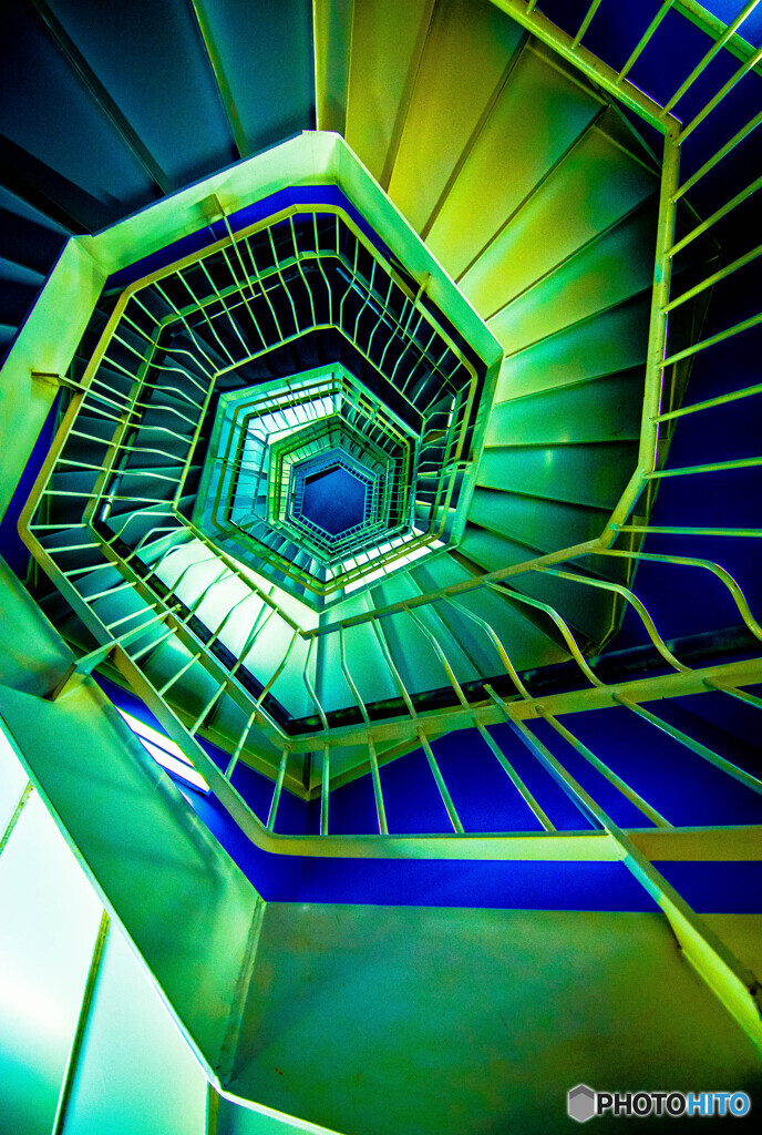 the spiral stairs