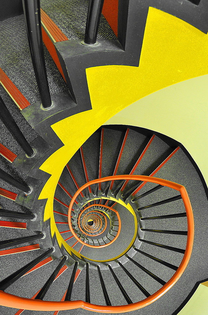 The spiral stairs