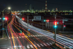 factory night view