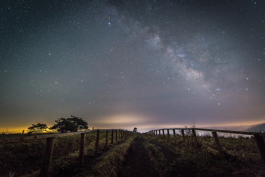 a foggy night　