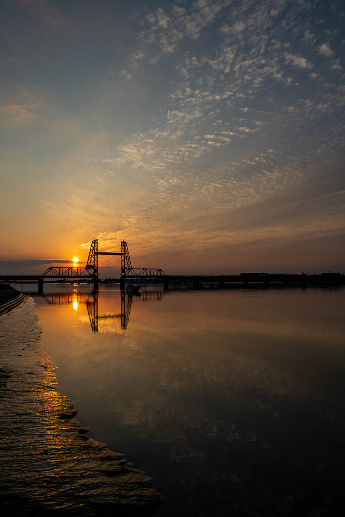 筑後川夕景