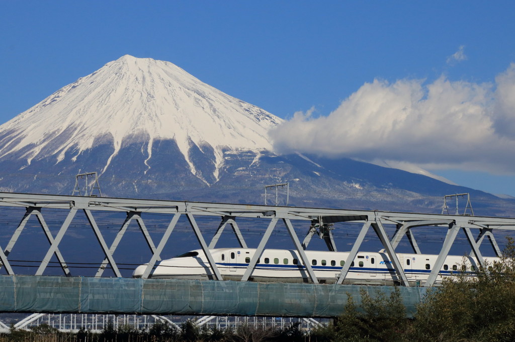 富士山と新幹線