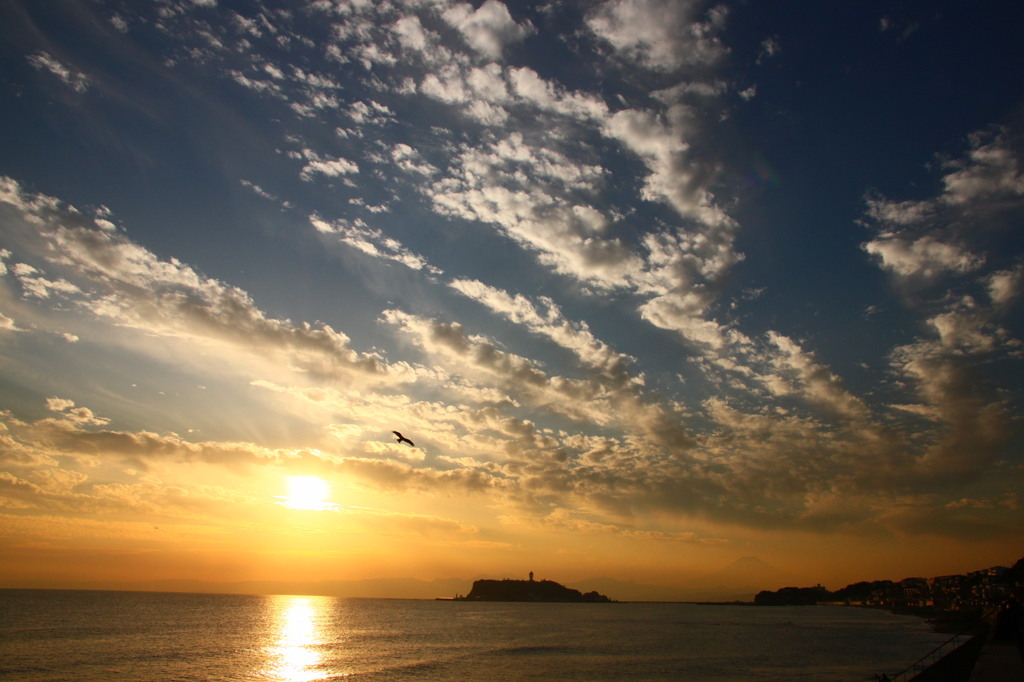 晩秋の夕暮れ　～空～