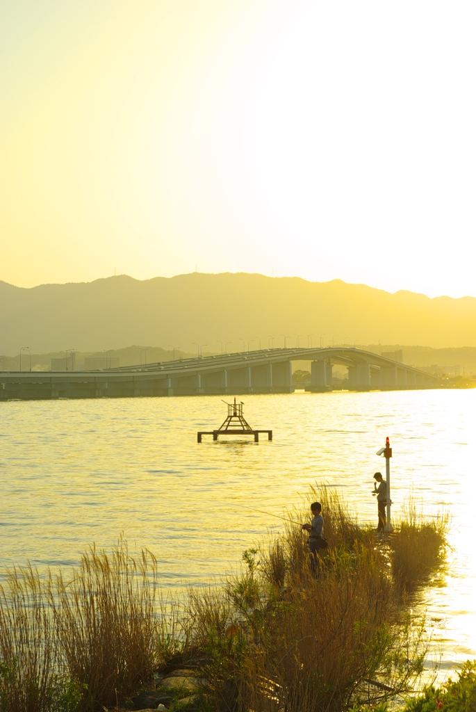 琵琶湖夕景