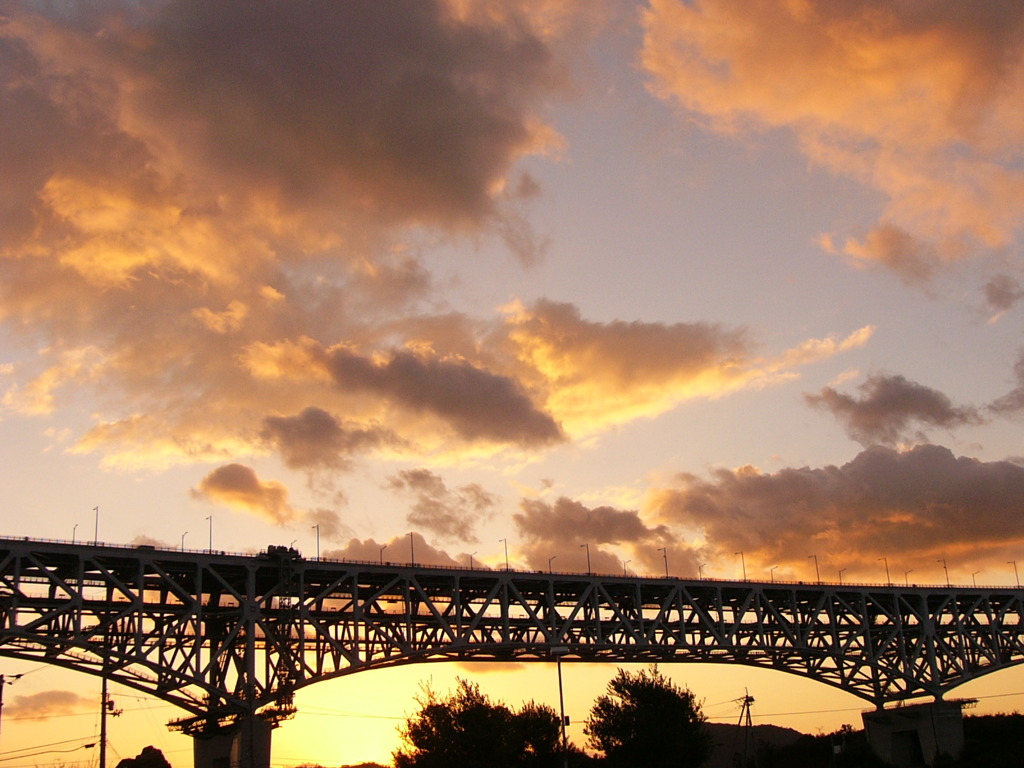 瀬戸大橋夕景