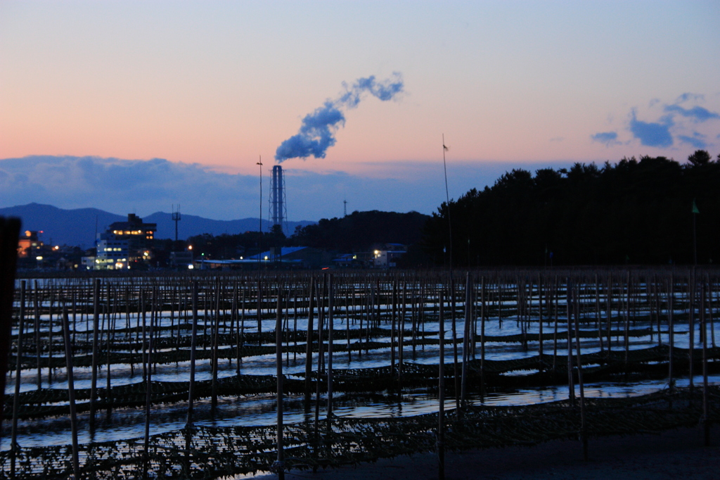 松川浦の夕刻