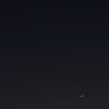 三日月と一番星