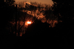 ベランダからの夕日