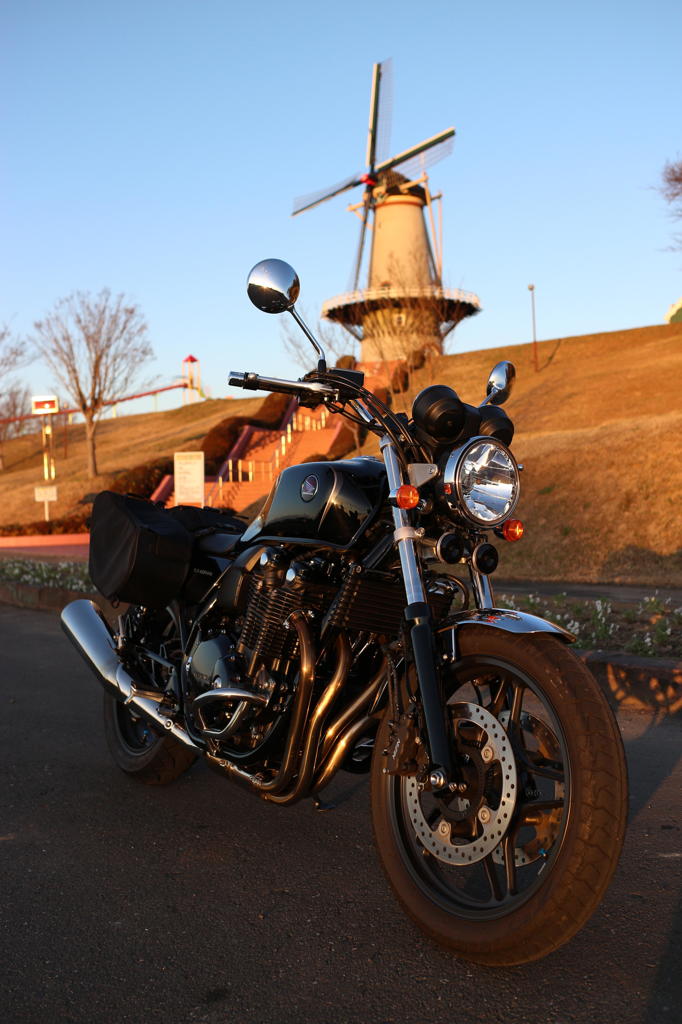 夕日のCB1100