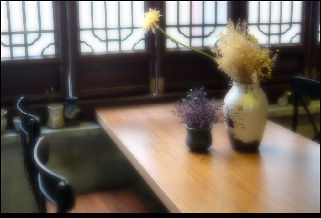 テーブルの花