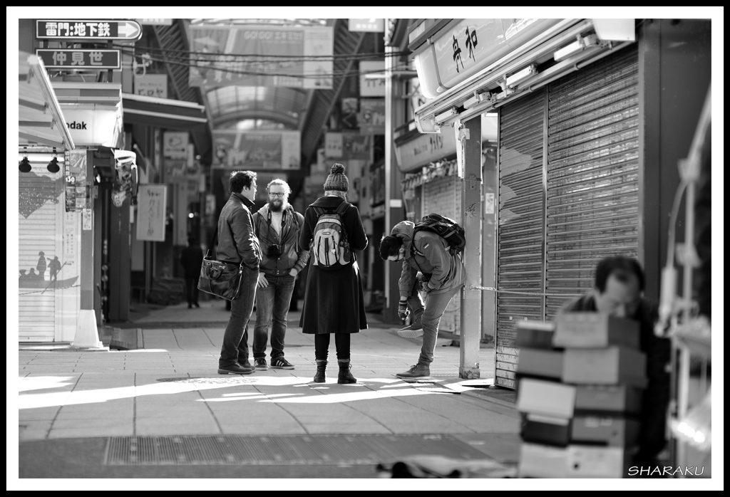 仲見世の外国人