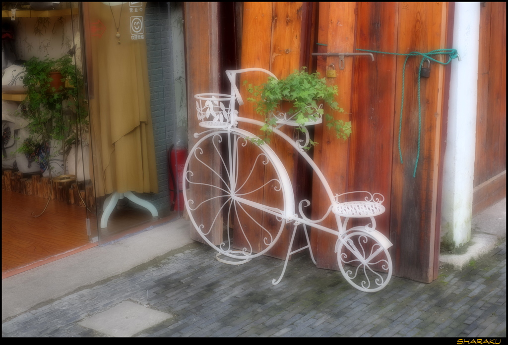 店先の自転車