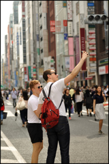 銀座で自撮り