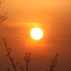 筑波山からの夕日