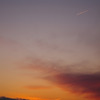 夕日と飛行機