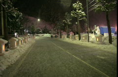 雪のお堂！！