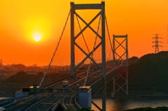 関門橋夕景